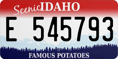 ID license plate E545793