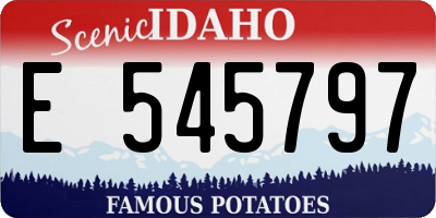 ID license plate E545797