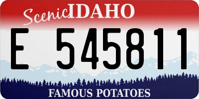 ID license plate E545811