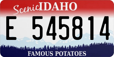 ID license plate E545814
