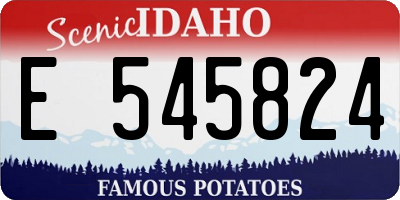 ID license plate E545824