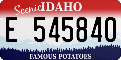 ID license plate E545840