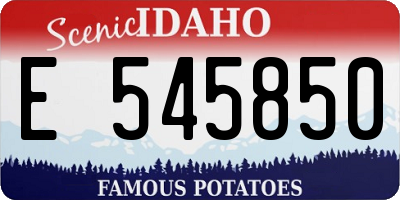 ID license plate E545850