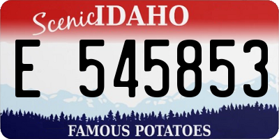 ID license plate E545853