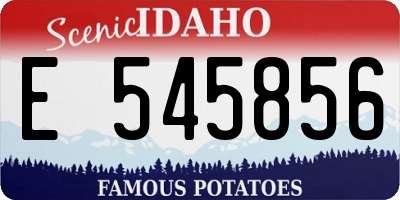 ID license plate E545856