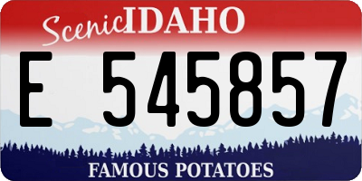 ID license plate E545857