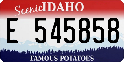 ID license plate E545858