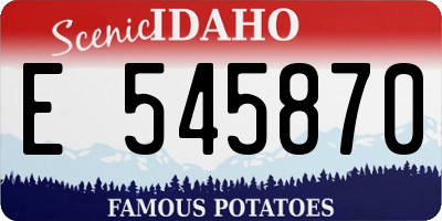 ID license plate E545870