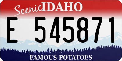 ID license plate E545871
