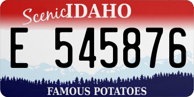 ID license plate E545876