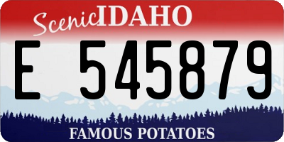 ID license plate E545879
