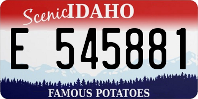 ID license plate E545881