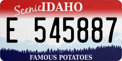 ID license plate E545887