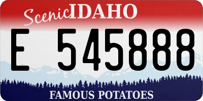 ID license plate E545888