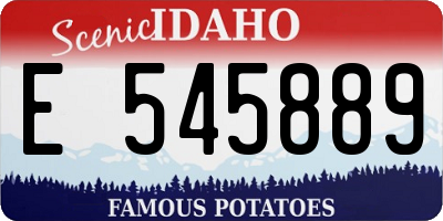 ID license plate E545889