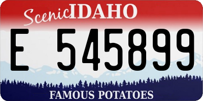 ID license plate E545899