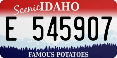 ID license plate E545907