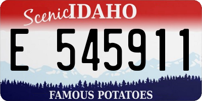 ID license plate E545911