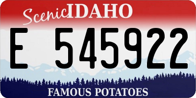 ID license plate E545922