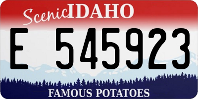 ID license plate E545923
