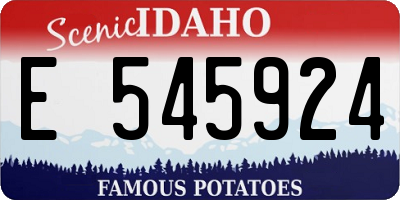 ID license plate E545924