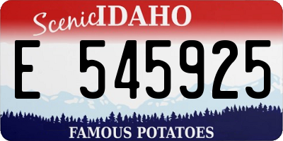 ID license plate E545925