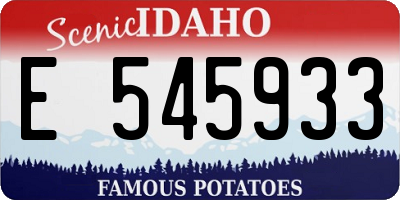 ID license plate E545933