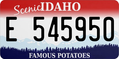 ID license plate E545950