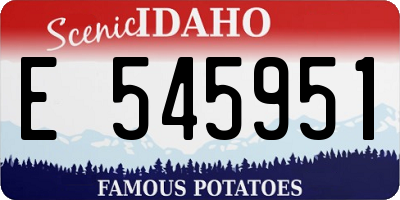 ID license plate E545951