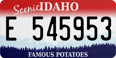ID license plate E545953