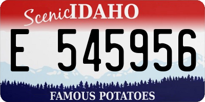 ID license plate E545956