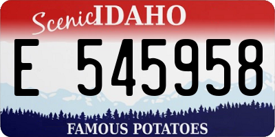 ID license plate E545958