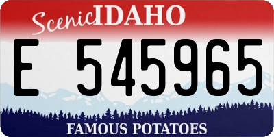 ID license plate E545965