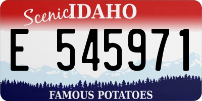 ID license plate E545971