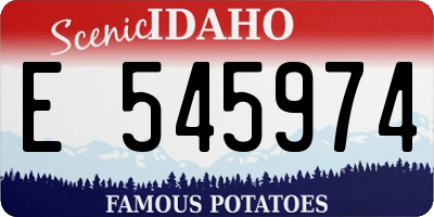 ID license plate E545974