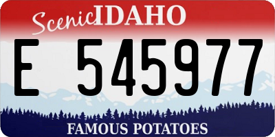 ID license plate E545977
