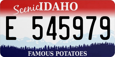 ID license plate E545979