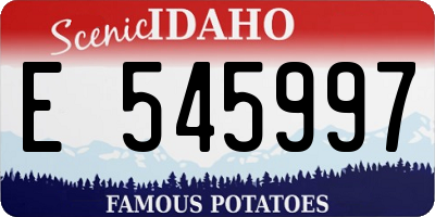ID license plate E545997