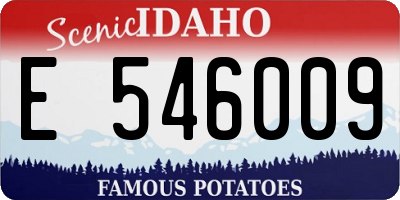 ID license plate E546009