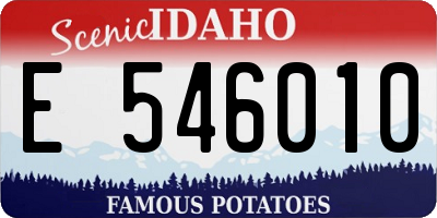 ID license plate E546010