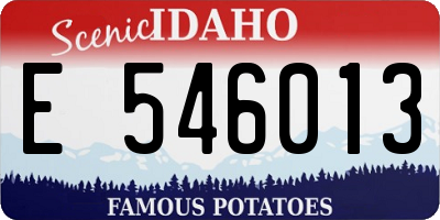 ID license plate E546013