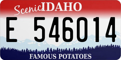 ID license plate E546014