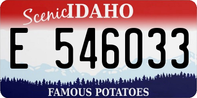 ID license plate E546033