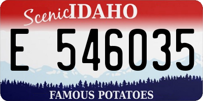 ID license plate E546035