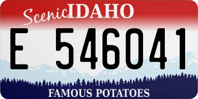 ID license plate E546041
