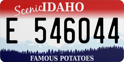 ID license plate E546044
