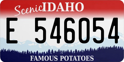 ID license plate E546054