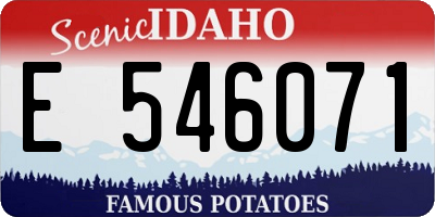 ID license plate E546071