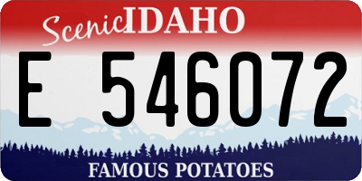 ID license plate E546072