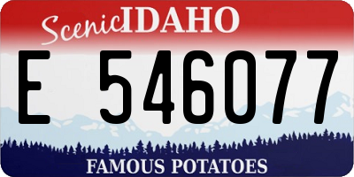 ID license plate E546077